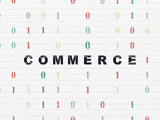 Image showing Business concept: Commerce on wall background