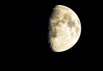 Image showing Moon closeup in the night sky