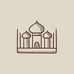 Image showing Mosque sketch icon.