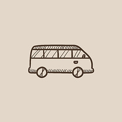 Image showing Minibus sketch icon.