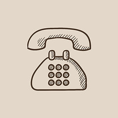 Image showing Telephone sketch icon.