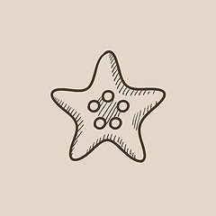 Image showing Starfish sketch icon.