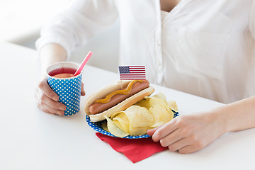 Image showing woman celebrating american independence day