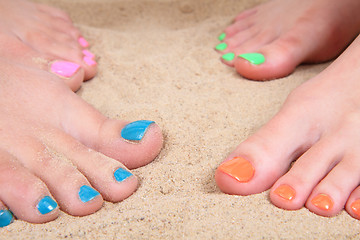 Image showing nice legs with pedicure