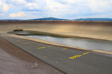 Image showing Photo of the empty water reservoire Dlouhe Strane