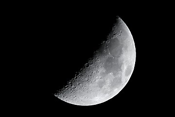 Image showing Moon detailed closeup