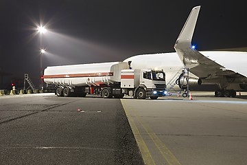 Image showing Plane fuel service