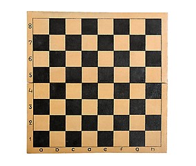 Image showing Old empty chessboard