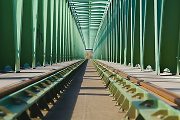 Image showing Railroad Bridge Point of View