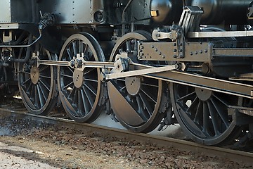 Image showing Steam Locomotive Wheels
