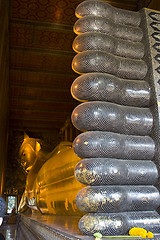 Image showing Reclining Buddha, Bangkok, Thailand