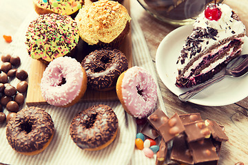 Image showing close up of sweets on table