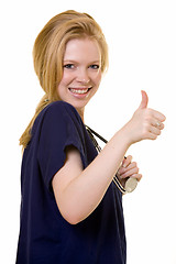 Image showing Nurse thumbs up