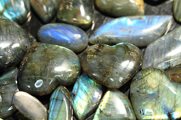 Image showing heart labradorite mineral background