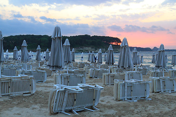 Image showing sunset on the Bulgarian Beach