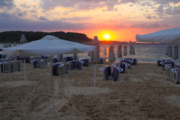 Image showing sunset on the Bulgarian Beach