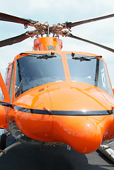 Image showing Orange helicopter