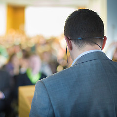 Image showing Speaker at Business Conference and Presentation.