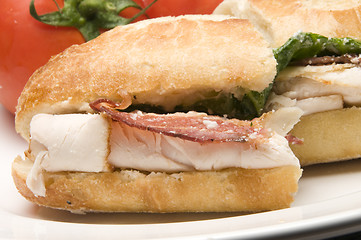 Image showing gourmet chicken sandwich