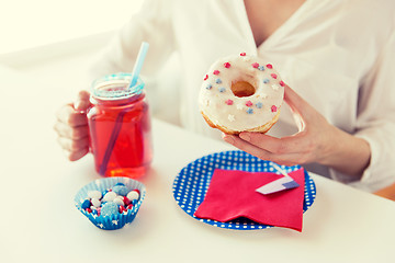 Image showing woman celebrating american independence day