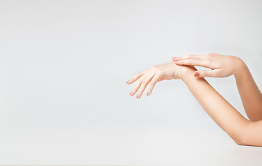 Image showing female soft skin hands