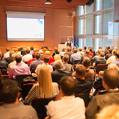 Image showing Speaker at Business Conference and Presentation.