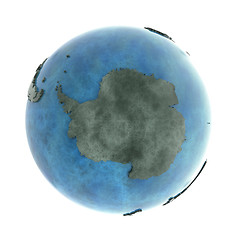 Image showing Antarctica on marble planet Earth