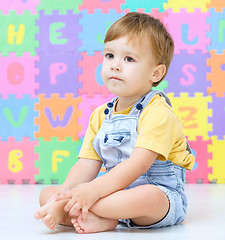 Image showing Portrait of a little boy