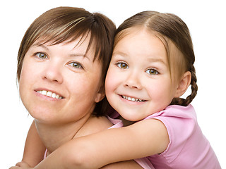 Image showing Portrait of a happy mother with her daughter