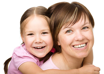 Image showing Portrait of a happy mother with her daughter