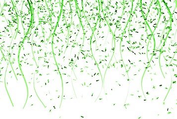 Image showing falling green confetti