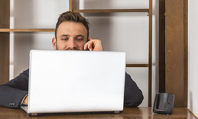 Image showing Receptionist on the Phone