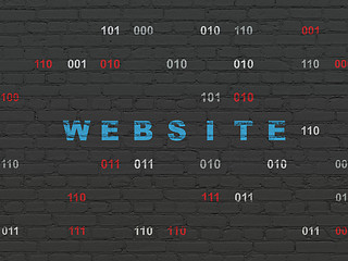 Image showing Web design concept: Website on wall background