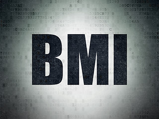 Image showing Healthcare concept: BMI on Digital Data Paper background