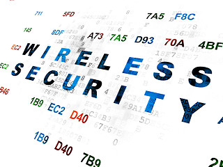 Image showing Safety concept: Wireless Security on Digital background