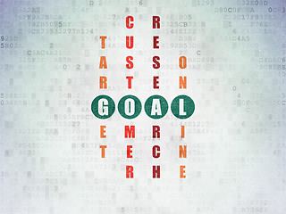 Image showing Marketing concept: Goal in Crossword Puzzle