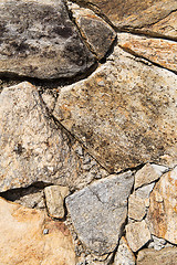 Image showing close up of rock texture outdoors