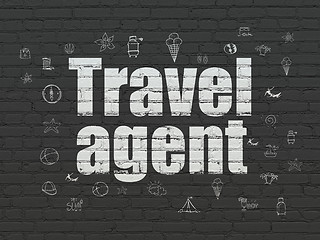 Image showing Tourism concept: Travel Agent on wall background