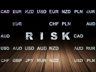 Image showing Finance concept: Risk in grunge dark room