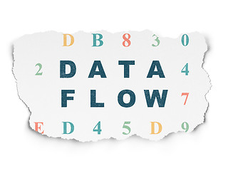 Image showing Data concept: Data Flow on Torn Paper background