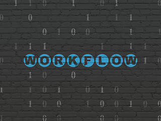 Image showing Business concept: Workflow on wall background