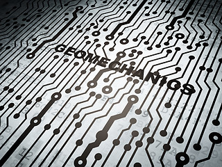 Image showing Science concept: circuit board with Geomechanics