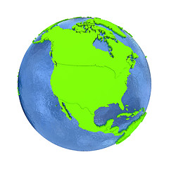 Image showing North America on green Earth