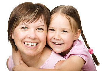 Image showing Portrait of a happy mother with her daughter