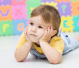 Image showing Portrait of a little boy