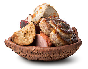 Image showing Meat products in plate