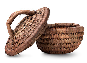 Image showing Opened wicker basket