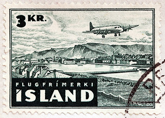 Image showing Aircraft over Reykjavik 
