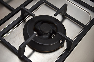 Image showing Kitchen gas stove in the kitchen