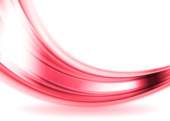 Image showing Red shiny smooth wavy background